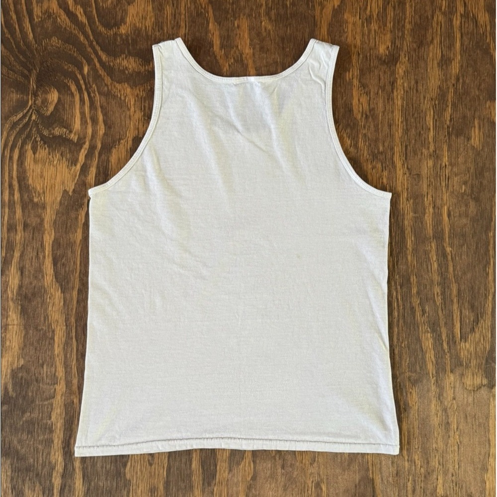 Distressed Punk Skull Tank Top Large Off White Graphic Tee - Picture 3 of 9
